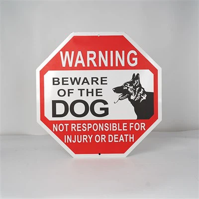 Vokt dere for Dog Sign